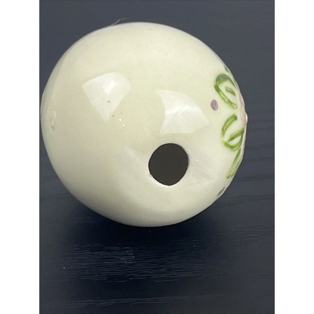 Vintage Ceramic Easter Egg‎ Flower Butterfly Spring Decor Hand Painted